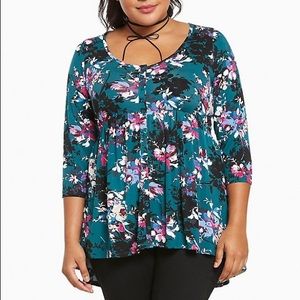 Torrid floral babydoll top Size 4X